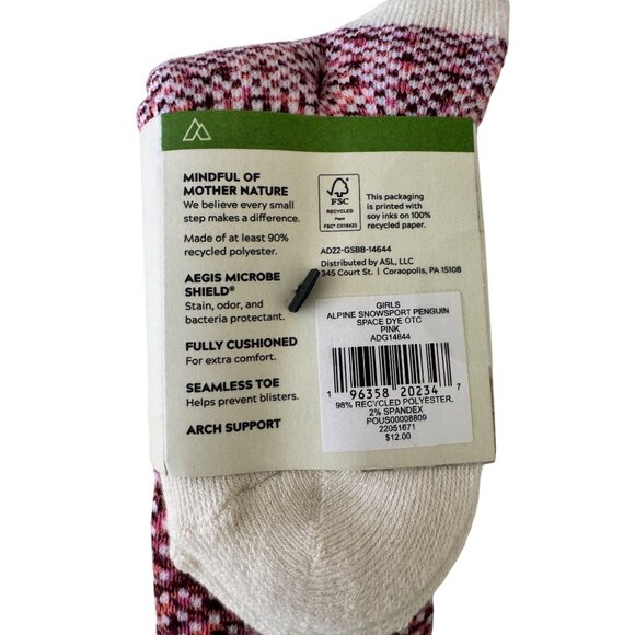 2- Alpine Design Girls Penguin Snow Sport Socks NWT - Picture 3 of 6